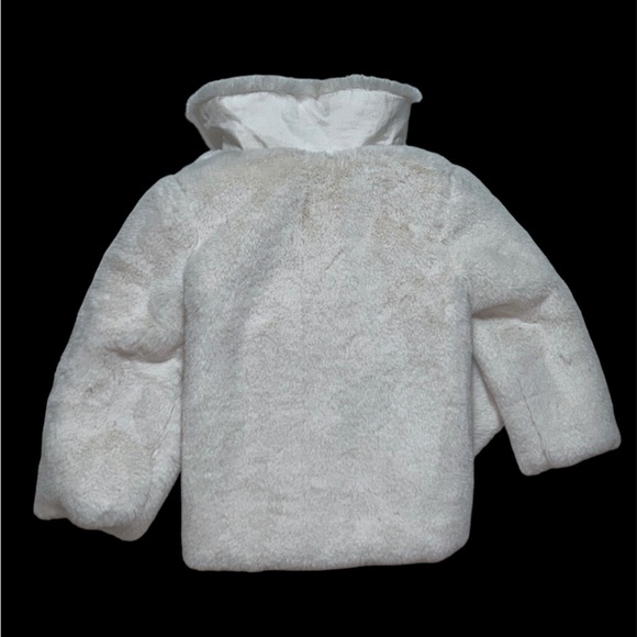 H&M Baby / Girls Coat US Size 18M White Faux Fur Jacket Lined Pockets NWOT - Picture 2 of 4